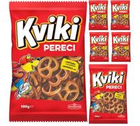 Kviki Mini Pretzel Crackers, 100 g Bag, Pack of 6