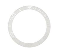 KVIVI Watch Insert Loop,Ceramic Watch Bezel Gold/White Watches Replace Accessories 38mm Watch Face Ceramic Bezel Insert For 40mm Automatic Mens Watch Cover Ceramic Bezel (Color : White)