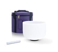 KVKA 432Hz 10 Inch Crystal Singing Bowl D Note Sacral Chakra Sound Bowl With Carrying Case for Yoga Sound Bath