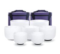 KVKA 432hz 6-12 Inch Crystal Bowl Set of 7Pcs Crystal Singing Bowl With Carrying Case