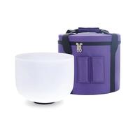 KVKA 8 Inch G Note Throat Chakra Singing Bowl for Yoga Meditation Therapy, Sound Healing With Heavy Duty Travel Carrying Case (432hz, 8inch)