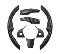 KVKQMLFEAW Car Central Control Panel Car Steering Wheel Panel Trim Frame Shift Knob Interior Trim Cover for Tesla for Model 3 Y(7PCS)