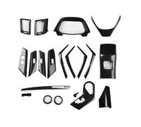 KVKQMLFEAW Car Central Control Panel for Rav4 for Rav 4 2014-2018 Car Inner Door Armrest Doorknob Handle Bowl Strip Cover Kit Trim Interior Accessories(All 2016-2018)