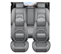 KVKQMLFEAW For Baic X55 2025 5seats Flax Universal Car Seat Covers All Inclusive Protectors Steering Wheel Cover Seat Cushion Covers(4)