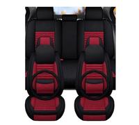 KVKQMLFEAW For Citroen For C4 2025 5seats Flax Universal Car Seat Covers All Inclusive Protectors Steering Wheel Cover Seat Cushion Covers(5)