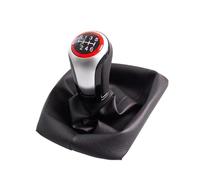 KVKQMLFEAW for Octavia 2 2004-2012 Car 5/6 Speed Gear Shift Knob PU Leather Gaiter Boot Cover Lever Change Knob Window Control Switch(6 Speed)