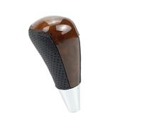 KVKQMLFEAW Gear Stick Cover for Lexus is GS LS RX ES ES350 2007-2015 Automatic Gear Shift Knob Leather Shifter Lever Stick(Wood-Black Leather-H)