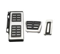 KVKQMLFEAW Non Slip Pedal Covers For A3 For 8V For S3 For RS3 For Sportback For Cabrio Pedals Cover Auto Pedal Pad Stainless Steel Protector Brake Clutch Pedal Pad(3Pcs AT with Rest)