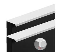 KVLDEC Invisible Furniture Pull Handles Aluminum Kitchen Cupboard Handles 2 Pcs Cabinet Drawer Pull with Screws, Aluminum Color (Length 600mm)