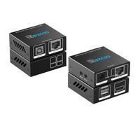KVM Extender USB HDMI Over Cat5e/6/7 1080P@60Hz up to 50M | RJ45 Connection, 150ft Range, USB Support, HDMI Signal, Cat5e/6/7 Compatible HDMI Over Ethernet Transmitter Receiver