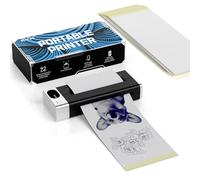 KVM Mini Tattoo Printer, 2026 New Edition Wireless Bluetooth Thermal Transfer Tattoo Machine Compatible with Smartphones and Tablets Includes 10pcs Specialized Paper (Mini Tattoo Transfer Machine)