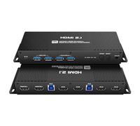 Kvm Switch HDMI 2 Monitors 2 Computers Edid Emulator 4k 144hz Hotkey Switching Dual Monitor kvm Switch hdmi edid 2 Monitors 2 Computers 1440P 120Hz 144hz 165hz 240hz FreeSync G-SYNC