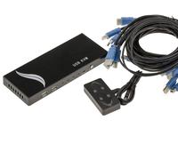 KVM Switch HDMI - USB - 4 Ports Full, Comes With Cords And Remote Control