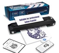 KVM Wireless Tattoo Bluetooth Thermal Stencil Printer Bluetooth or USB Interface Thermal Paper or Transfer Paper Printing Android & iOS & Windows Links Smart Printer for Tattoo Artists and Beginners