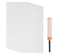 KVMORZE 6 Pack Cricket Bat Protection Sheet, Transparent High Viscosity Fiberglass Cricket Bat Tape, Anti Scuff Sheet Tape Clear Face Cover for Cricket Bat Care