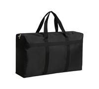 Kvoike Extra Large Moving Bags with Strong Zippers, Storage Bags with Carrying Handles, Duffle Bag Packing Bags for Moving, Storage, Travel and Camping, Storage Totes for Space Saving (1 Pack, Black)