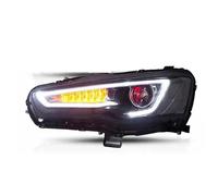 KVPYVYAMZ Daytime Running Lights For Mitsubishi For Lancer For EVO X 2008-2018 DRL Turn Signal Light Dual Beam Lens Led Headlamp Assembly(WHITE RED)