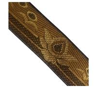 KVR Polyester Silk Brocade Jacquard Craft Trim Sewing Embroidery Decoration Ribbon Lace Garment Dress Skirt Wedding Party (701-1.25 inch Wide, 6 Yard in roll)