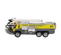 KVSERT 1:32 Airport Fire Fire Engine Electric Die- Engineering Vehicles Car Toy with Sound Light Pull Back Gifts,Yellow