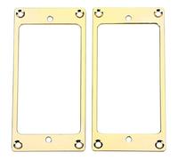 KVSERT 2 Pcs Metal Flat Humbucker Cover Guitar Pickup Frame Mounting Ring