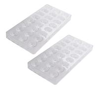 KVSERT 2X 24 Holes Semi Sphere Chocolate Mould Polycarbonate Chocolate Bar Mold Half Maker Mold Bakeware
