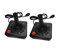 KVSERT 2X Gaming Joystick Controller for 2600 Game Rocker with 4-Way Lever and Single Action Button Retro Gamepad