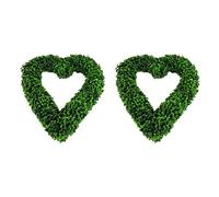KVSERT 2X Garden Topiary Boxwood Heart Topiary Door Love Decor