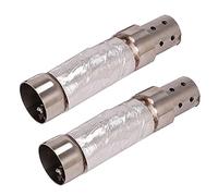 KVSERT 2X Motorcycle Quiet Baffle Exhaust Pipe Muffler for Shortshots Staggered and Sideshots Exhaust for