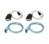 KVSERT 2X RJ45 Network Cable Serial Cable Rj45 to DB9 and RS232 to USB (2 in 1) CAT5 Ethernet Adapter LAN Console Cable