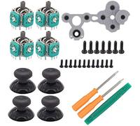 KVSERT 3D Analog Thumb Sticks Sensor Module Cap with D Pads R/L Button T6 T8 Screwdriver Repair Kit for Controller