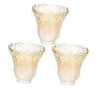 KVSERT 3X Ceiling Fan Chandelier Frosted and Clear Glass Light Lamp Shade Replacement