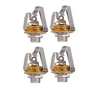 KVSERT 4Pcs 1/4 inch 6.35Mm Stereo Input Plug Socket for Electric Guitar, Guitar Pickup Output, Guitar Parts