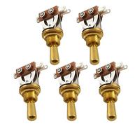 KVSERT 5X Gold Electric Guitar 3 Way Toggle Switch Selector Switch with Brass Tip Knob
