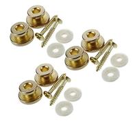 KVSERT 6pcs Golden Strap Button w/Mounting Screw for Guitar Mandolin