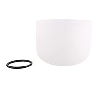 KVSERT 8 Inch 432Hz Singing Bowl Perfect Sound Note a Third-Eye Frosted Quartz Crystal Meditation with Rubber Ring