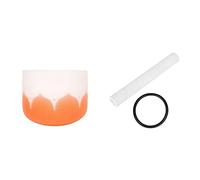KVSERT Percussion Instrument 8-Inch Crystal Bowl Music Bowl Set Decompression Singing Bowl,Orange