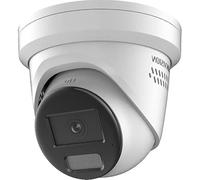 Ⲏіkvіsіon DS-2CD2347G2-LSU/SL Acusense 4MP IP PoE Turret Dome Camera, 2.8mm Wide Angle, CoIorVu Full Color Night Version, Two Way Audio, Outdoor, Strobe Light, Compatible with Hikvision NVR