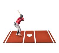 KVTUYC Baseball Batting Mat, Portable Baseball Softball Training Mat, Turf Pad for Indoor Outdoor, Perfect for Friends Teenagers and Hardball Enthusiasts to Improve Hitting Skills(Red,116x300)