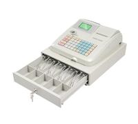 KVTUYC Electronic Cash Register, 48 Keys Electronic Square Cash Registers, 8 Digital LED Display POS System, with Coin Drawer Box, for Small Businesses, Retail, Restaurant, Supermarket