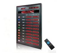 KVTUYC Electronic Exchange Rate Display Board, LED World Exchange Rate Clock, with Timer Update, Power-Off Memory Function, for Banks Financial Institutions and Stock Market Applications
