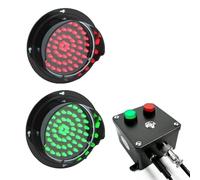 KVTUYC LED Traffic Light, Industrial Signal Light, with Controller, Wall Mounted Indoor Outdoor Use, for Factories Warehouses Shopping Malls Parking Lanes Schools Toll Booths Intersections(125mm)