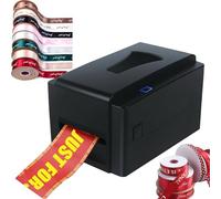 KVTUYC Satin Ribbon Printing Machine, Barcode Label Printer, 20-108mm Width, Connectivity Multi Language, for Satin Ribbons Labels Barcodes and Postage Suits Home Office School and Craft Projects