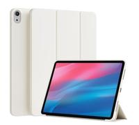 KVTVOU Case for iPad 11th Generation A16 2025/ 10th Generation 10.9 inch 2022, Trifold Stand, Soft TPU Back Cover, Premium Protective Case for iPad 10/11, Auto Wake/Sleep, White