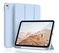 KVTVOU Case for iPad A16 11th Generation 2025 / iPad 10th Generation 2022 10.9 Inch, Trifold Stand, Protective Soft TPU Back, Classic Slim Cover with Pencil Holder, Auto Wake/Sleep, Sky Blue