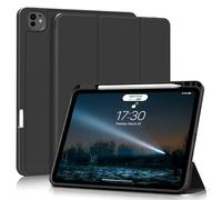 KVTVOU Case for iPad Air 13 Inch 2026 M4/2025 M3/2024 M2, for iPad Pro 12.9 Inch 6th/5th Gen 2022/2021, Soft TPU Shockproof Case with Pencil Holder(Support Charging), Auto Wake/Sleep, Black
