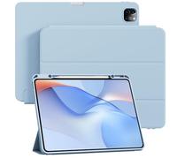 KVTVOU Case for New iPad Air 13 Inch (M3/M2-2025/2024) with Pencil Holder, iPad Pro 12.9 Inch 6th/5th Generation (2022/2021), Slim Stand with Auto Wake/Sleep, Essential Work and Travel, Sky Blue