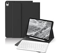 KVTVOU Keyboard Case for iPad 10th Generation 2022 10.9 Inch with Pencil Holder, Folio Magnetic Detachable Wireless Bluetooth Keyboard & Smart Flip Stand Cover for iPad 10th Generation, Black