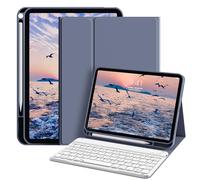 KVTVOU Keyboard Case for iPad 11th Generation A16 2025 /iPad 10th Generation 2022 10.9 Inch with Pencil Holder, Detachable Bluetooth Silent Keyboard, Auto Wake/Sleep, Purple
