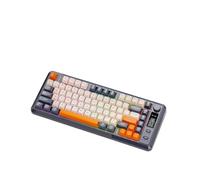 KVtyBBdxW Wireless Keyboard 2.4G Connect 80 Percent Layout Rotate Volume Knob M75 RGB Li Compatible With Spanish Arabic Korean Layout(Orange)