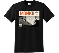 KVXSQLH BLGR Short Sleeve Thelonious Monk T-Shirt palo Alto Vinyl cd Top Black(Medium)